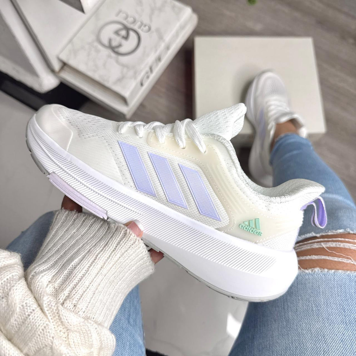 ADIDAS BOUNCE BLANCO - LILA