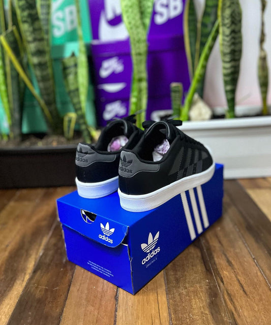 ADIDAS SUPER STAR NEGRO - GRIS
