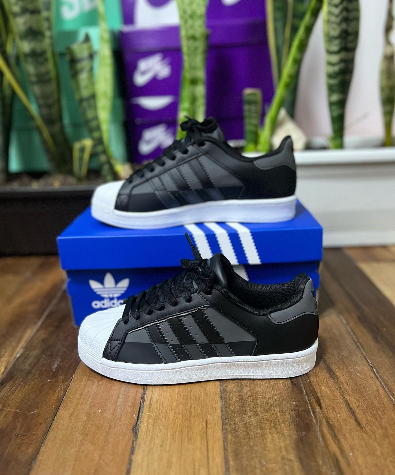 ADIDAS SUPERSTAR NEGRO - GRIS