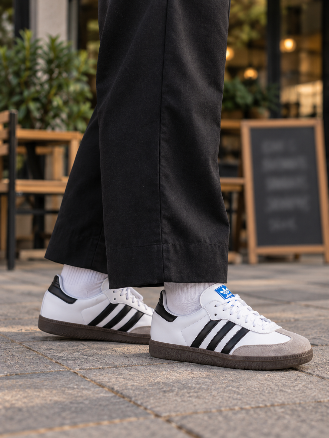 Adidas Samba blanco negro para salir