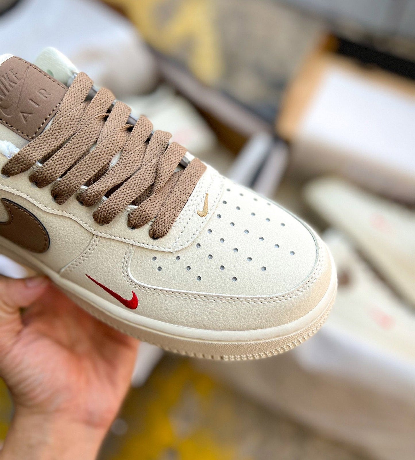 AIR FOR 1 BEIGE - CAFE